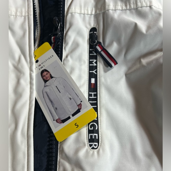 New Tommy Hilfiger Women’s White Navy 3-in-1 Winter Coat w/ Liner Size Small P18 - Picture 14 of 14